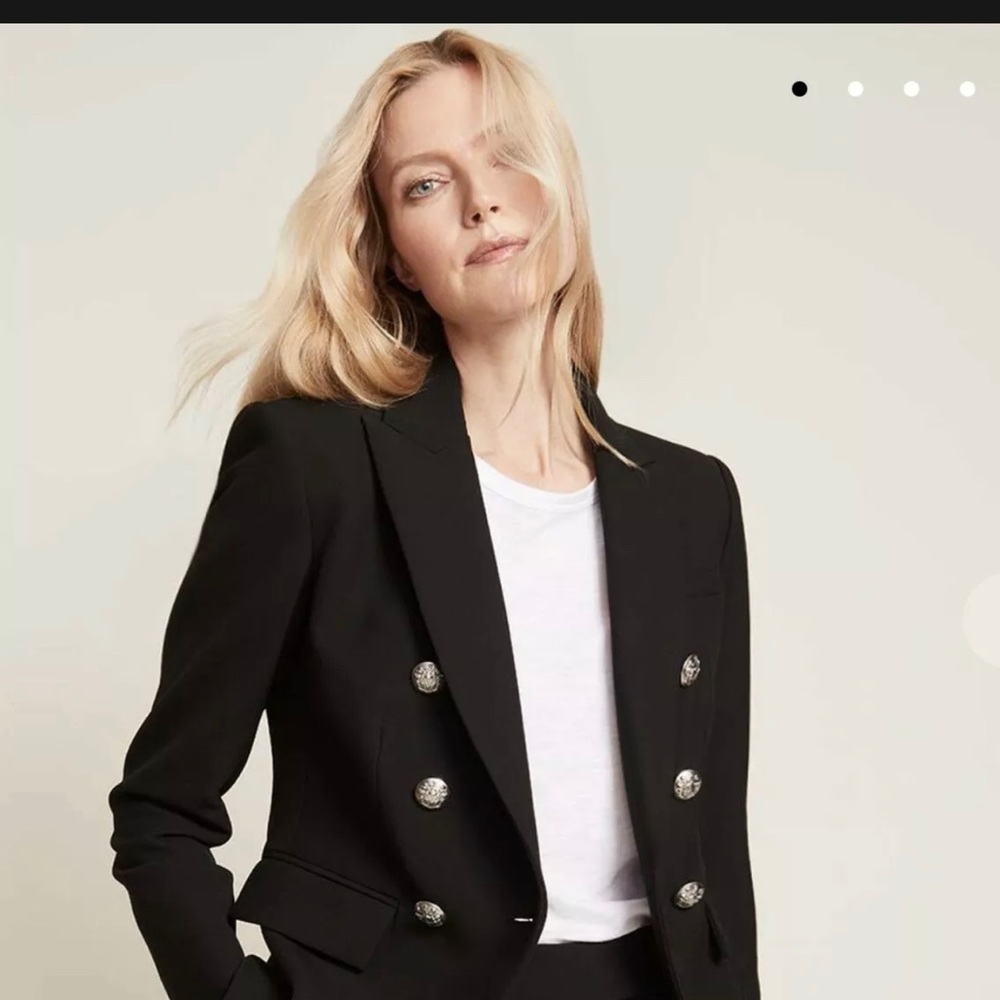 Veronica Beard Black Double-Breasted Miller Blazer Jacket